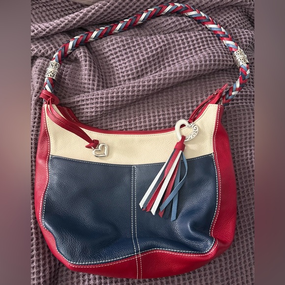 Brighton Barbados Patriotic Red, White, & Blue Shoulder Hobo - Limited Edition - Picture 2 of 7